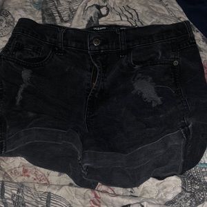 old navy black denim shorts! size 2!